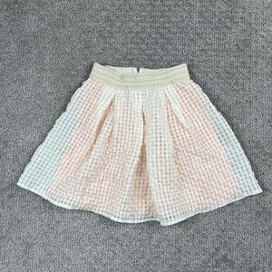 Aina Be Skirt Womens Medium Gingham A-Line Lined Made in USA Zip Back